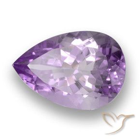 Ametista Viola scuro naturale da 3.46 ct, Forma a pera, VVS-VS
