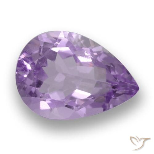 3.38ct Naturale Rosa viola medio Ametista, Forma a pera, VS