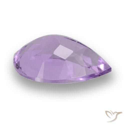 Ametista Rosa viola medio naturale da 3.38 ct, Forma a pera, VS