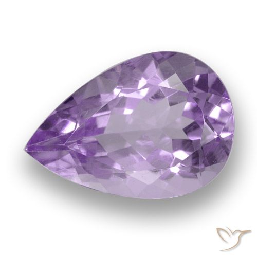 3.52ct Naturale Rosa viola medio Ametista, Forma a pera, VVS