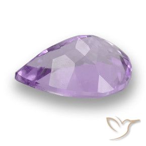 Ametista Rosa viola medio naturale da 3.52 ct, Forma a pera, VVS