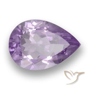 Ametista Rosa viola medio naturale da 3.70 ct, Forma a pera, VS