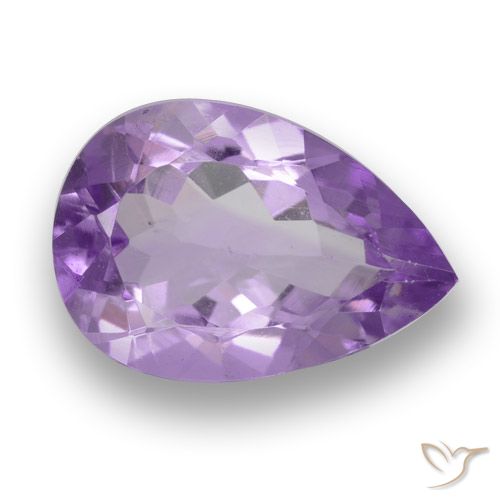3.14ct Naturale Viola medio Ametista, Forma a pera, VS
