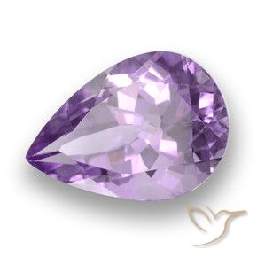 Ametista Viola medio naturale da 3.59 ct, Forma a pera, VS