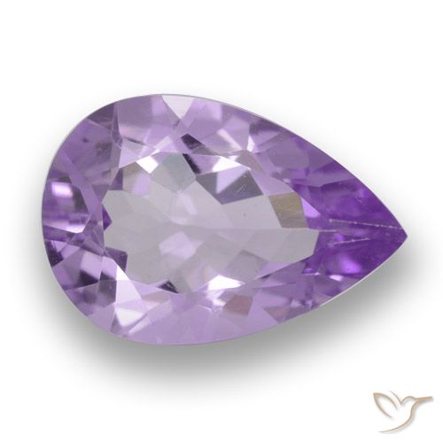2.88ct Naturale Viola medio Ametista, Forma a pera, VS
