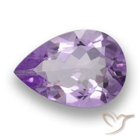 Ametista Viola medio naturale da 2.88 ct, Forma a pera, VS