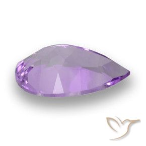 Ametista Viola medio naturale da 2.88 ct, Forma a pera, VS