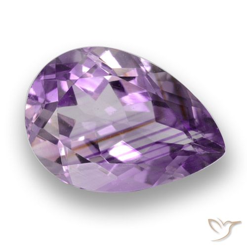 3.91ct Naturale violaceo Ametista, Forma a pera, VS