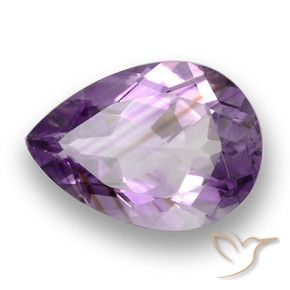 Ametista violaceo naturale da 3.91 ct, Forma a pera, VS