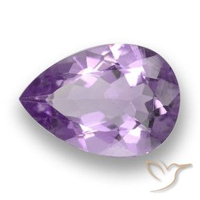 Ametista Viola scuro naturale da 3.12 ct, Forma a pera, VS