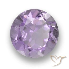 Ametista Viola medio-chiaro naturale da 2.78 ct, Rotondo, VVS-VS