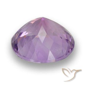 Ametista Viola rosa medio naturale da 3.53 ct, Rotondo, VVS-VS