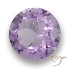 Ametista Rosa viola medio naturale da 3.31 ct, Rotondo, VVS