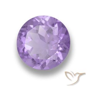 Ametista Rosa viola medio naturale da 2.31 ct, Rotondo, VVS