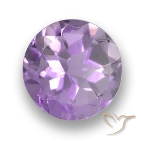 Ametista Viola medio-chiaro naturale da 2.37 ct, Rotondo, VVS-VS