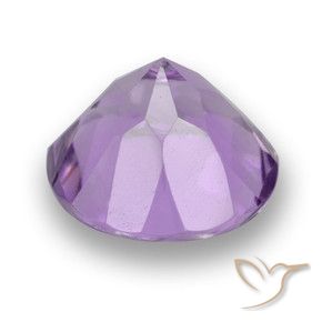 Ametista Viola medio-chiaro naturale da 2.37 ct, Rotondo, VVS-VS
