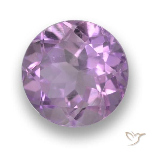 Ametista Viola tendente al rosa naturale da 2.63 ct, Rotondo, VS