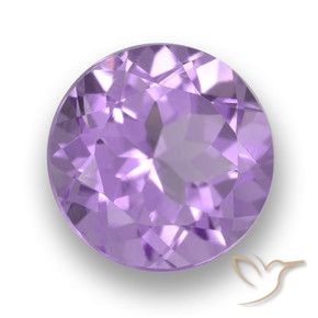 Ametista Viola tendente al rosa naturale da 3.64 ct, Rotondo, VVS