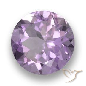 Ametista Rosa viola medio naturale da 2.54 ct, Rotondo, VVS