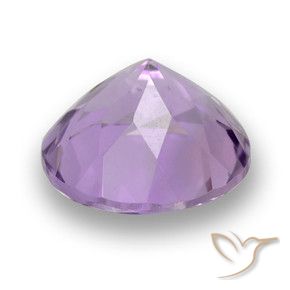 Ametista Rosa viola medio naturale da 2.54 ct, Rotondo, VVS