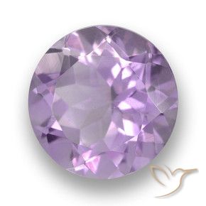 Ametista Viola chiaro naturale da 3.49 ct, Rotondo, VVS