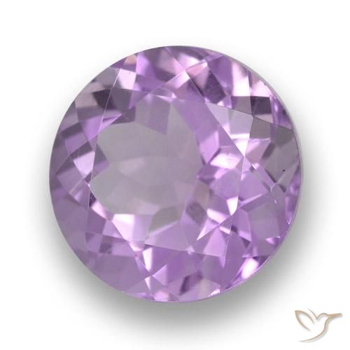 Ametista Viola rosa medio naturale da 3.58 ct, Rotondo, VVS