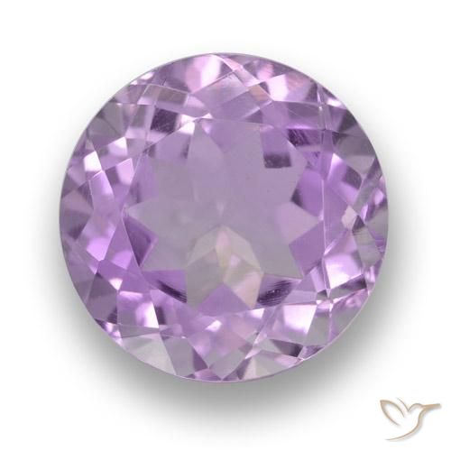3.87ct Naturale Viola rosa medio Ametista, Rotondo, VVS