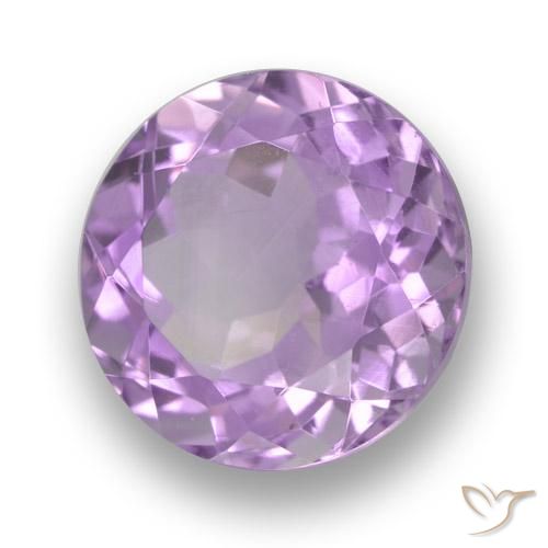 Ametista Viola rosa medio naturale da 3.87 ct, Rotondo, VVS