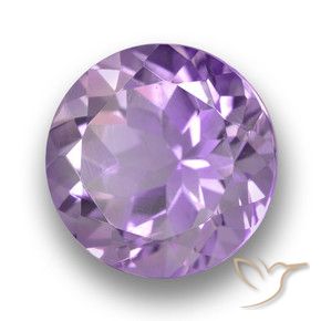 Ametista Viola tendente al rosa naturale da 4.70 ct, Rotondo, VVS-VS