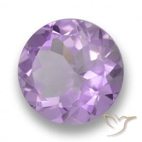 Ametista Rosa viola medio naturale da 3.71 ct, Rotondo, VVS-VS