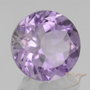 Ametista Viola medio-chiaro naturale da 6.16 ct, Rotondo, VVS-VS
