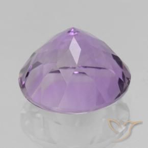 Ametista Viola medio-chiaro naturale da 6.16 ct, Rotondo, VVS-VS