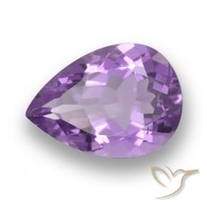 Ametista Violetto rosato naturale da 4.54 ct, Forma a pera, VVS