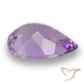 Ametista Viola tendente al rosa naturale da 4.40 ct, Forma a pera, VS