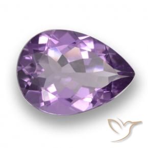 Ametista Viola-Rosa Medio naturale da 3.91 ct, Forma a pera, VVS-VS