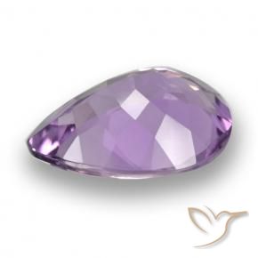 Ametista Viola-Rosa Medio naturale da 3.91 ct, Forma a pera, VVS-VS
