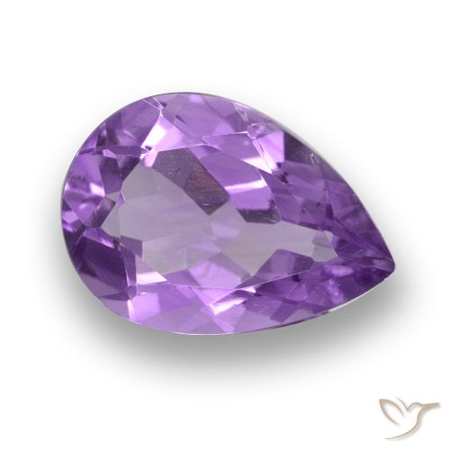 4.11ct Naturale Viola Intenso Ametista, Forma a pera, VVS-VS