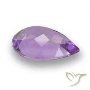 Ametista Viola Intenso naturale da 4.11 ct, Forma a pera, VVS-VS