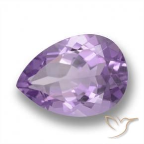 Ametista Viola scuro naturale da 4.84 ct, Forma a pera, VVS