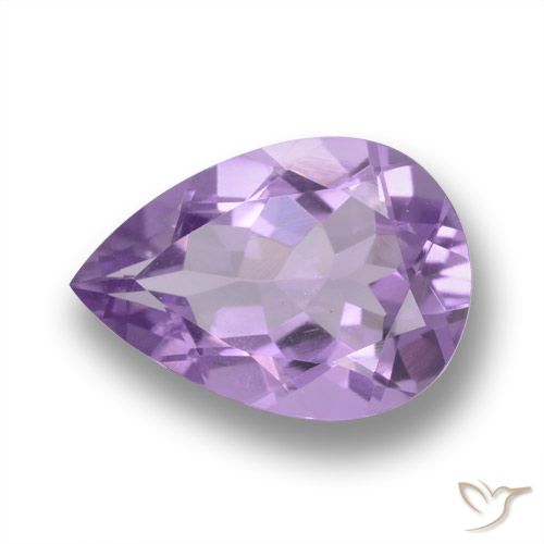 Ametista Viola medio naturale da 4.07 ct, Forma a pera, VVS