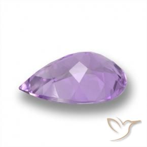 Ametista Viola medio naturale da 4.07 ct, Forma a pera, VVS