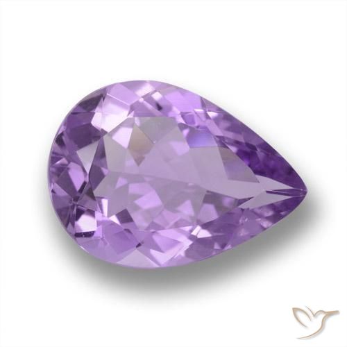 4.18ct Naturale Viola medio Ametista, Forma a pera, VVS