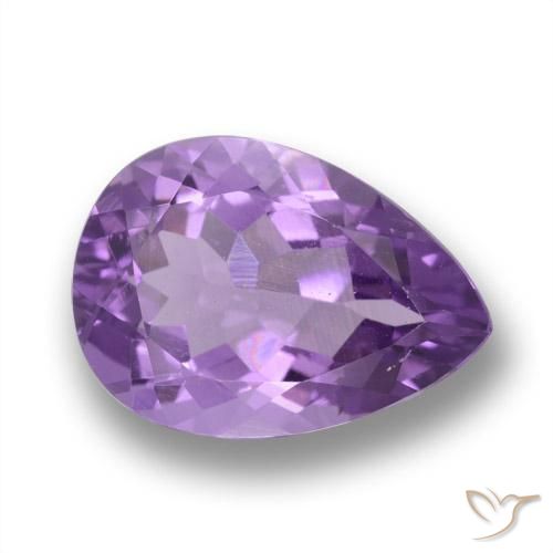 4.87ct Naturale Viola medio Ametista, Forma a pera, VVS