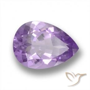 Ametista Viola scuro naturale da 4.69 ct, Forma a pera, VVS