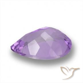 Ametista Viola scuro naturale da 4.69 ct, Forma a pera, VVS
