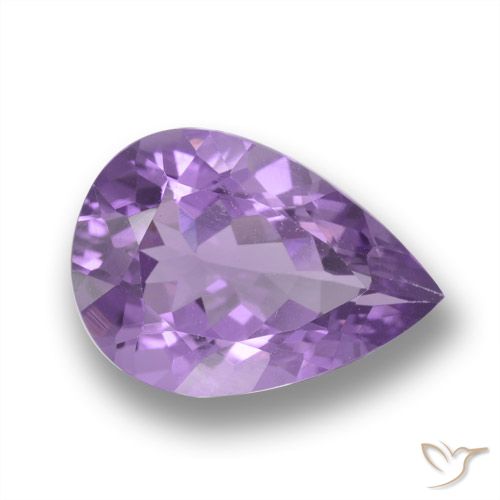 4.33ct Naturale Viola medio Ametista, Forma a pera, VVS