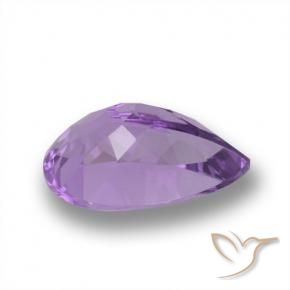 Ametista Viola medio naturale da 4.31 ct, Forma a pera, VVS-VS