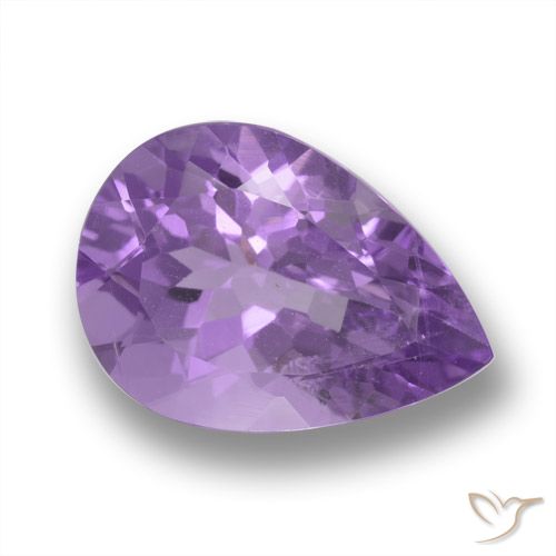 4.57ct Naturale Viola tendente al rosa Ametista, Forma a pera, VVS-VS