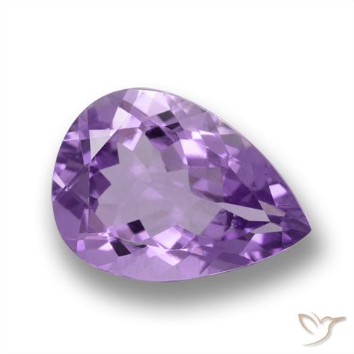 4.43ct Naturale Viola medio Ametista, Forma a pera, VVS