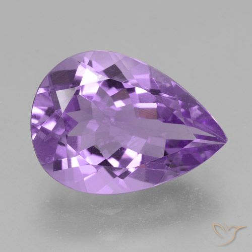 4.40ct Naturale violaceo Ametista, Forma a pera, VVS